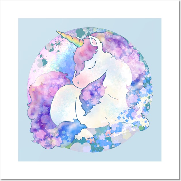 Resting Unicorn Wall Art by LyddieDoodles